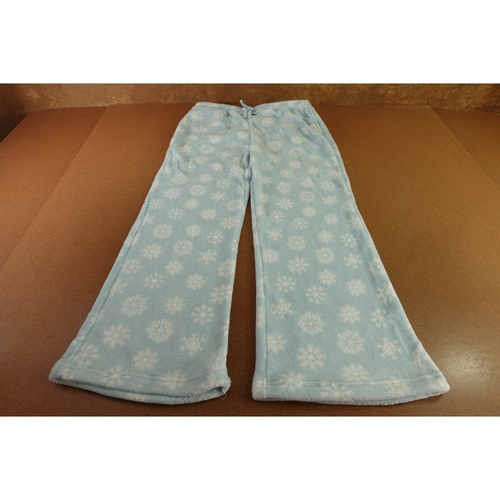 Fashion Nova Womens Large Light Blue Snowflake Dreams Plush Pajama Pants NWT